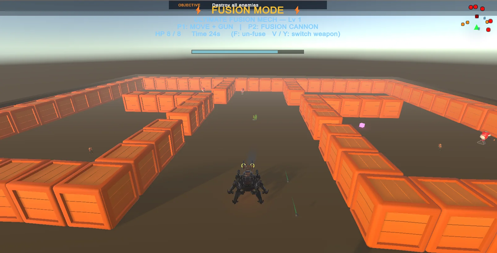 MonsterBash Fusion Mech mode giant combined mech