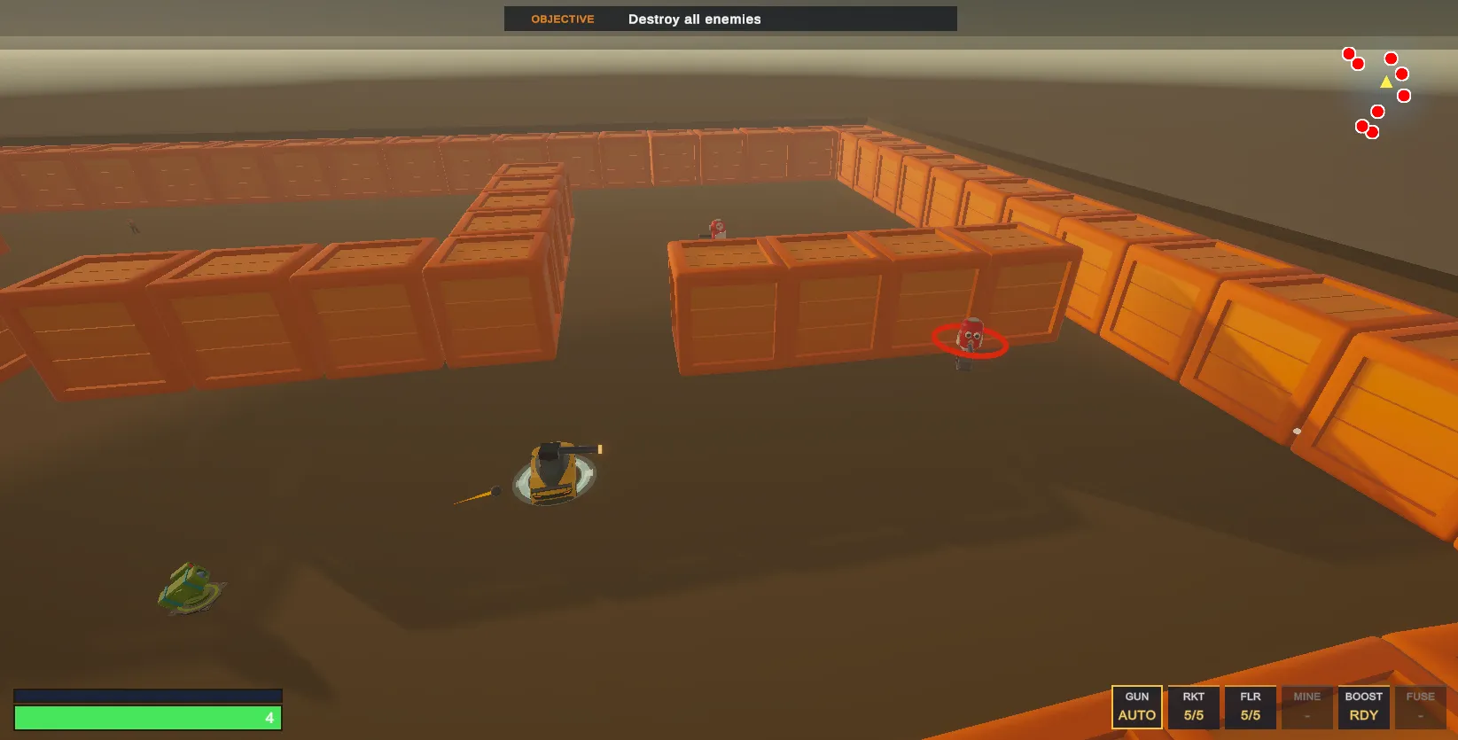 MonsterBash gameplay showing armed combat vehicles in battle